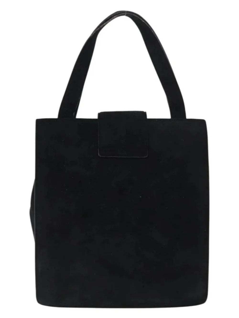 PRADA Hand Bag Suede Black Gold - Picture 2 of 16